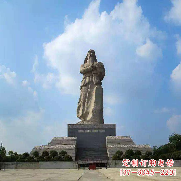 保定景区广场大型神农雕像汉白玉石雕塑像
