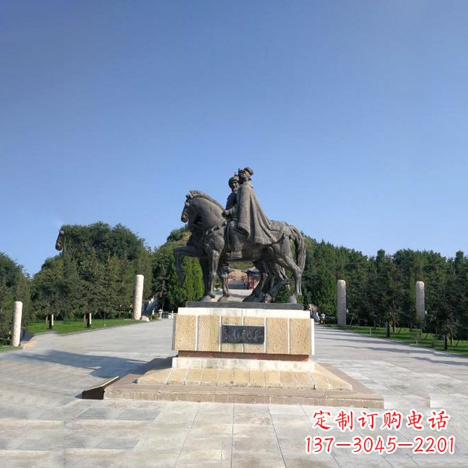 保定景区广场历史名人王昭君铜雕塑
