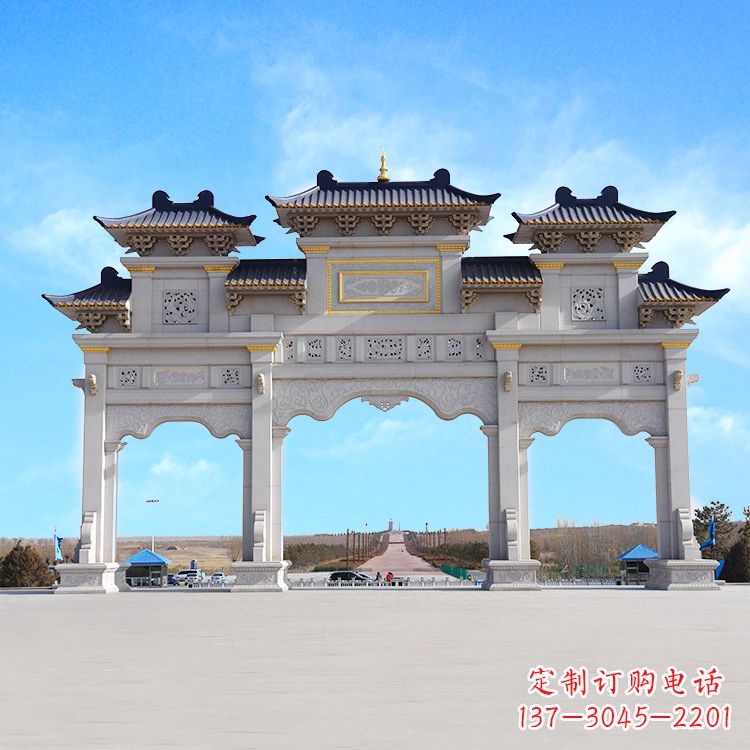 保定景区景点大门石牌坊