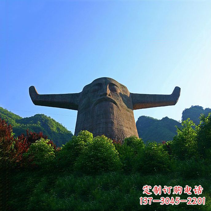 保定景区景点大型神农头像雕塑