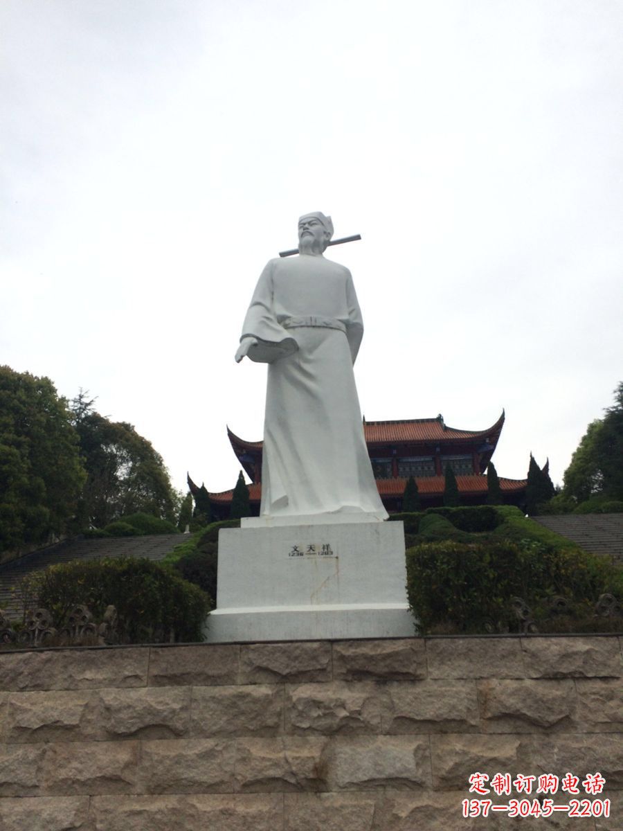 保定景区景点历史名人南宋抗元名臣民族英雄人物汉白玉石雕像