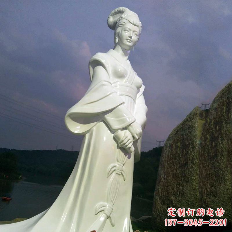保定传承美丽传说——西施汉白玉石雕像