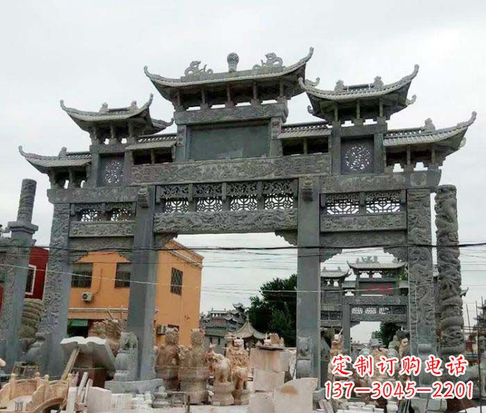 保定石雕牌坊,精致雕塑让你完美点缀