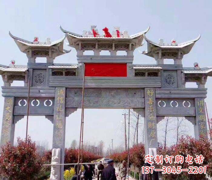 保定传承经典,尊崇古风:牌坊石雕