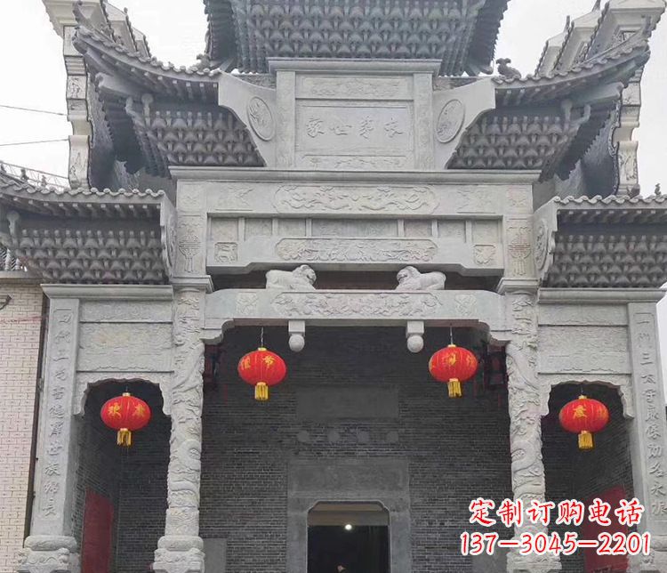 保定中领雕塑:专业定制牌坊石雕