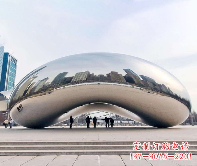 保定镜面不锈钢大型拱门雕塑