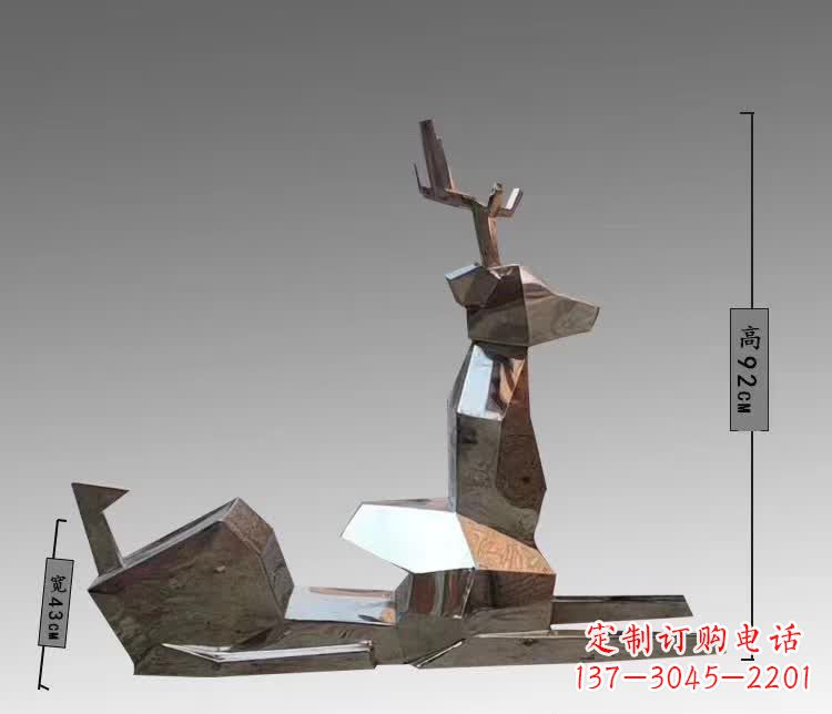 保定中领雕塑为您带来一款全新的不锈钢梅花鹿雕…