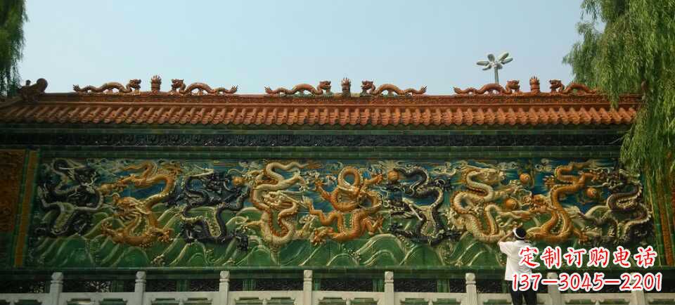 保定九龙壁景观石雕——造型精致,极致雕刻