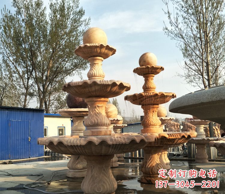 保定古典九龙喷泉雕塑,可观赏九龙戏珠石