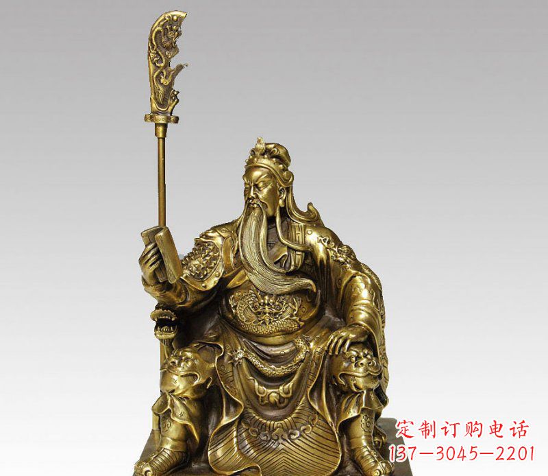 保定中领雕塑:精美关公铜雕艺术品