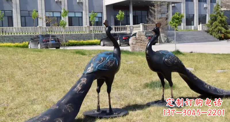 保定领雕塑-孔雀铜雕,高雅精美的艺术精品