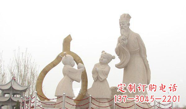 保定全新手工制作的孔融让梨石雕