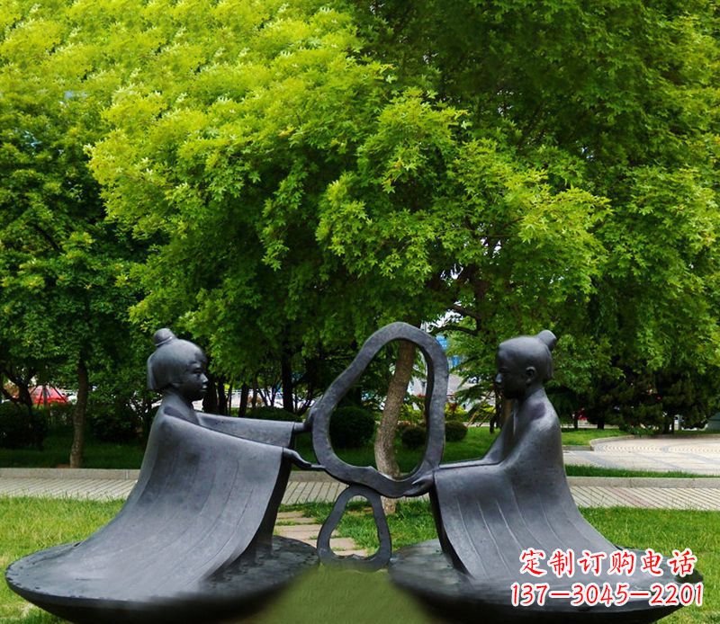 保定象征着智慧与信仰的孔融铜雕