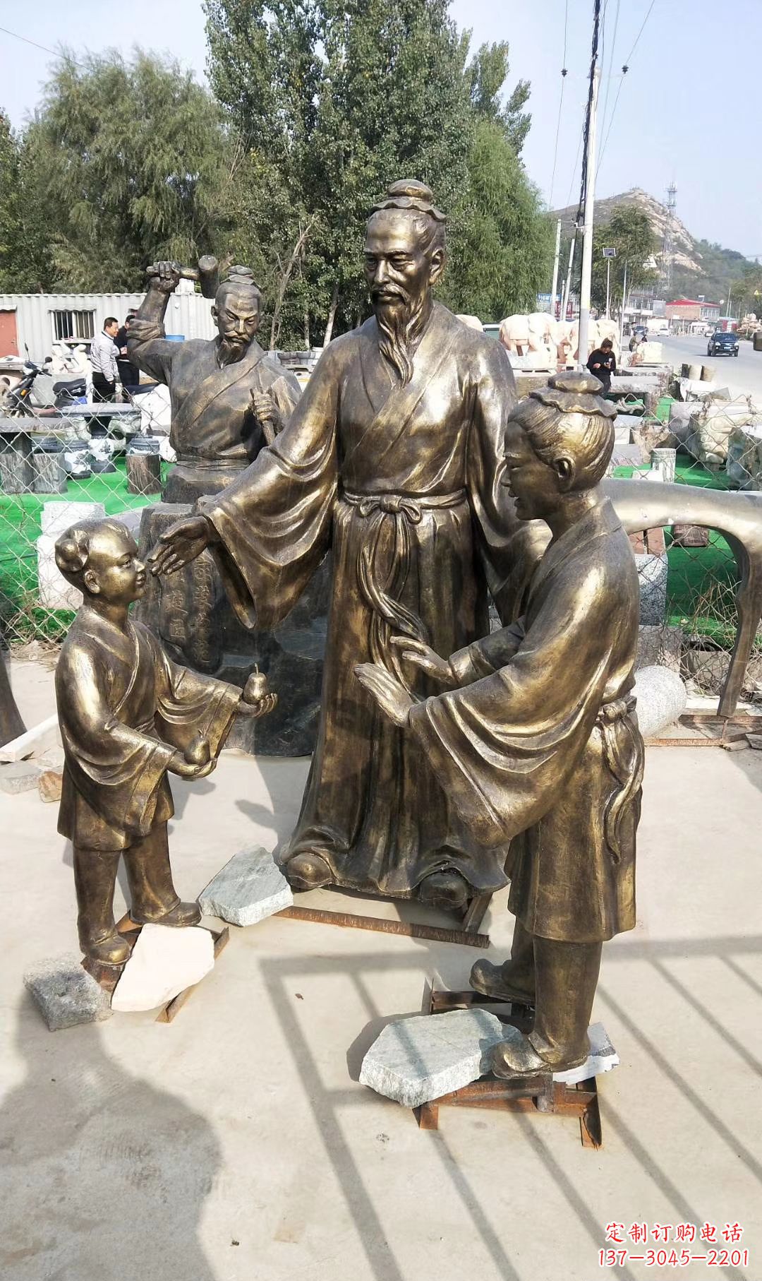 保定孔融让梨人物雕塑,传承名家之美