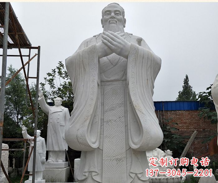 保定孔子古代名人石雕 (5)