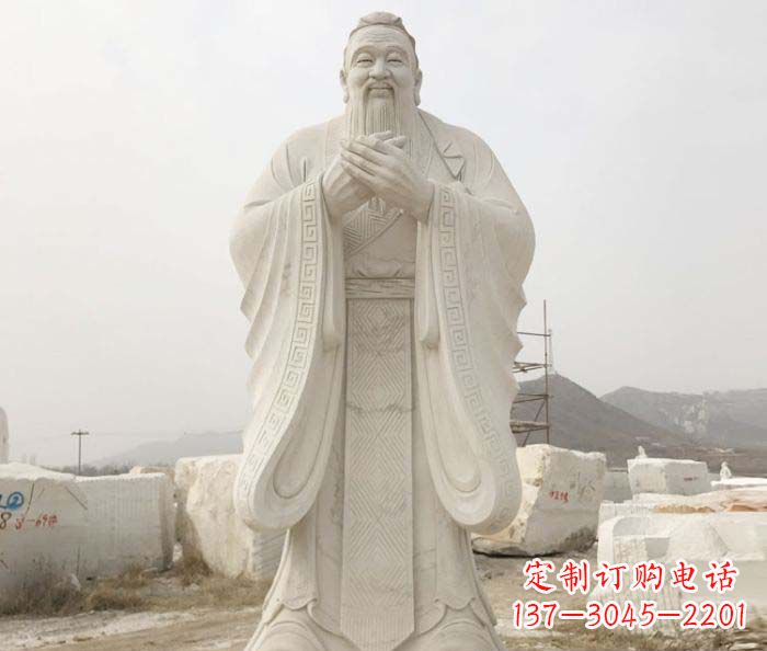 保定以孔子崇高形象设计独一无二的雕塑
