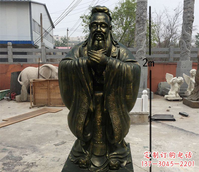 保定孔子古代名人铜雕 (3)