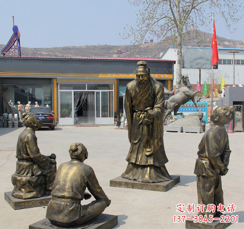 保定经典孔子雕塑,悠久文化传承