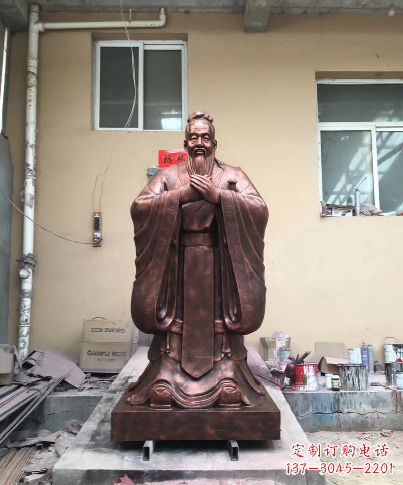 保定传承中华文化精髓,尊崇古代伟大思想家——中领雕塑定制孔子雕塑