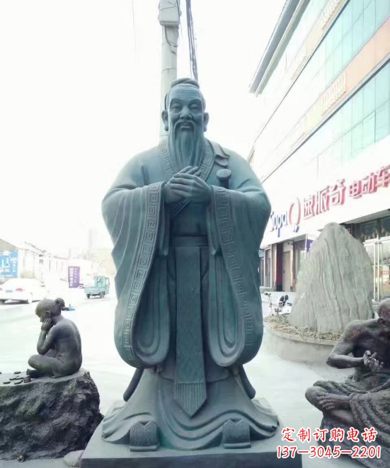 保定拥有传统文化气息的精美孔子雕像