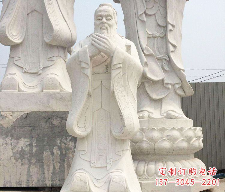 保定领雕塑让孔子神态永驻——孔子三雕像