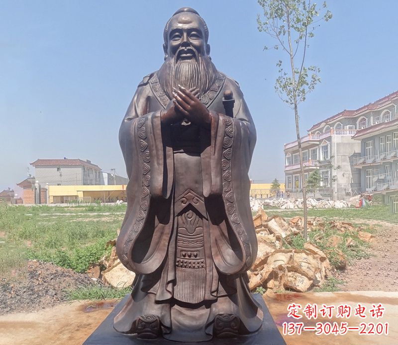 保定孔子铜雕 (2)