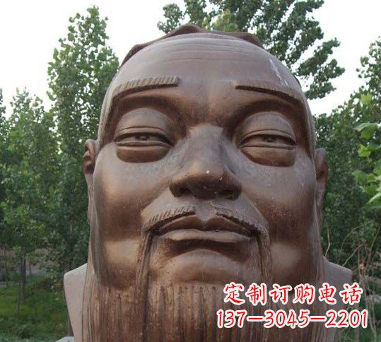 保定中领雕塑致敬孔子,精美高雅的孔子铜雕头像