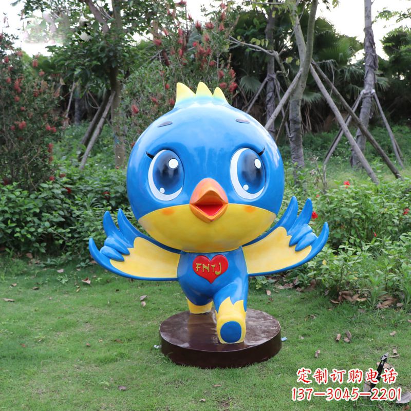 保定蓝色梦幻,玻璃钢鸽子雕塑