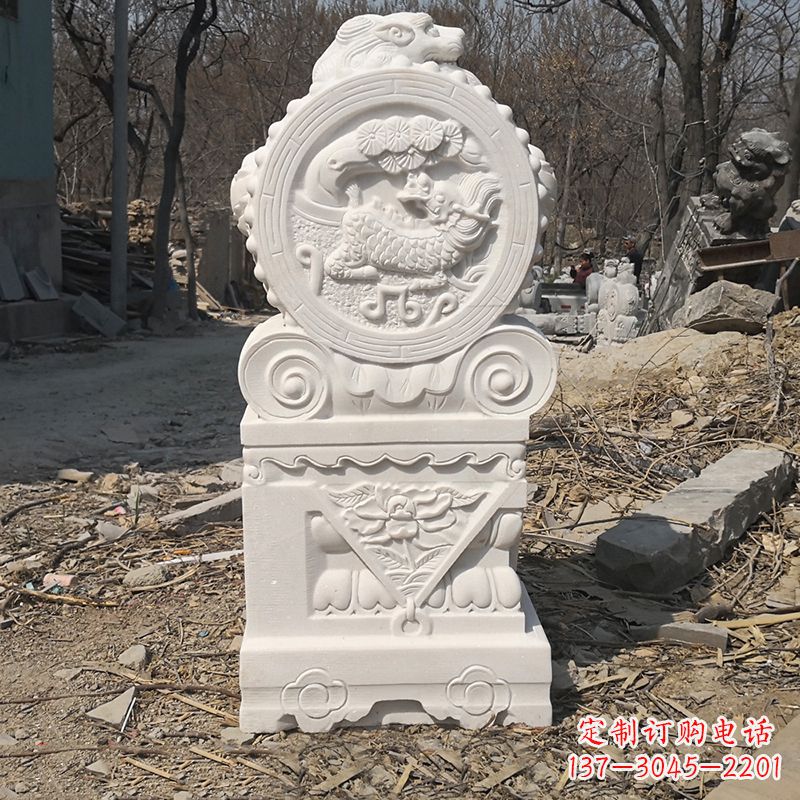 保定老石狮子门墩雕塑,打造与众不同的定制雕塑