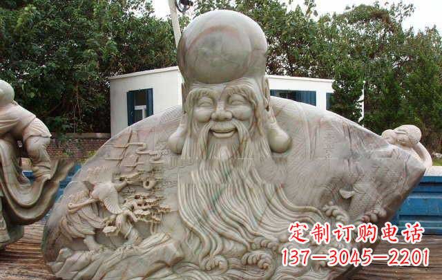 保定大型寿星胸像石雕,体现特定文化精神