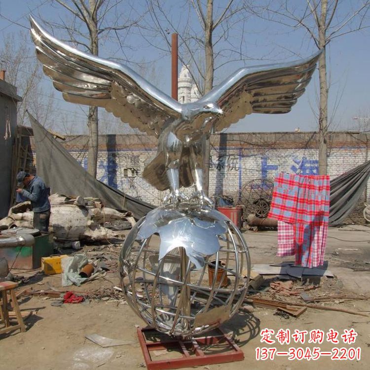 保定复古经典不锈钢地球雕塑