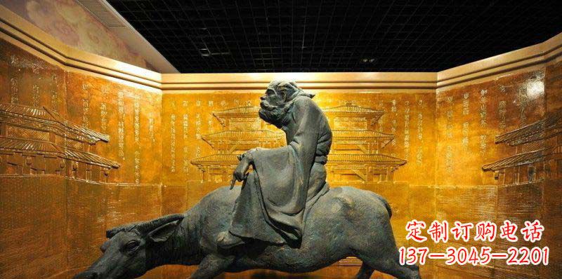 保定精美老子骑牛铜雕,领略古代文化魅力