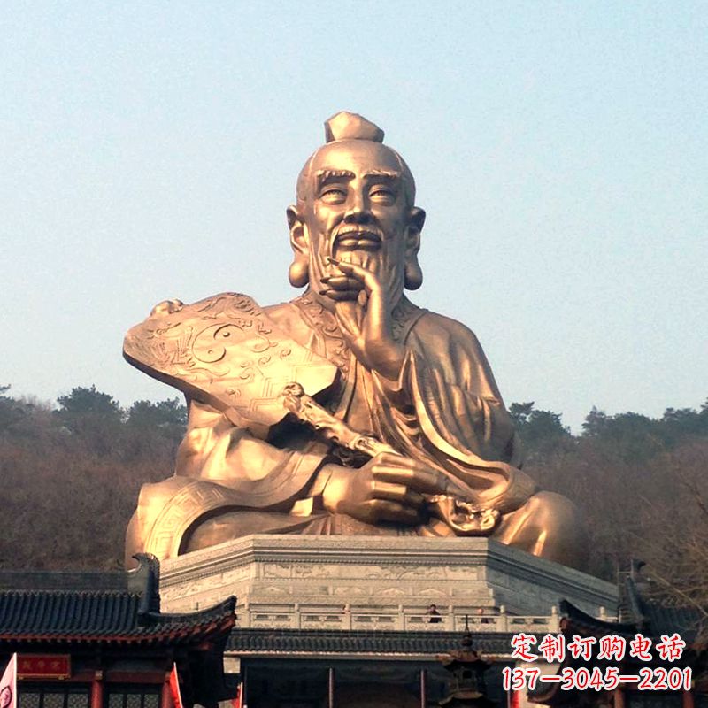 保定真谛雕塑·老子铜雕像,传承中国文化