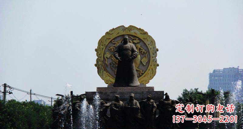 保定李世民古代名人铜雕