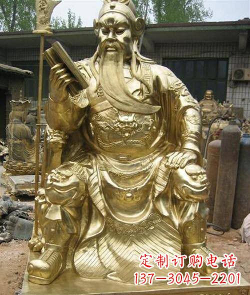 保定精美绝伦,鎏金关公铜雕