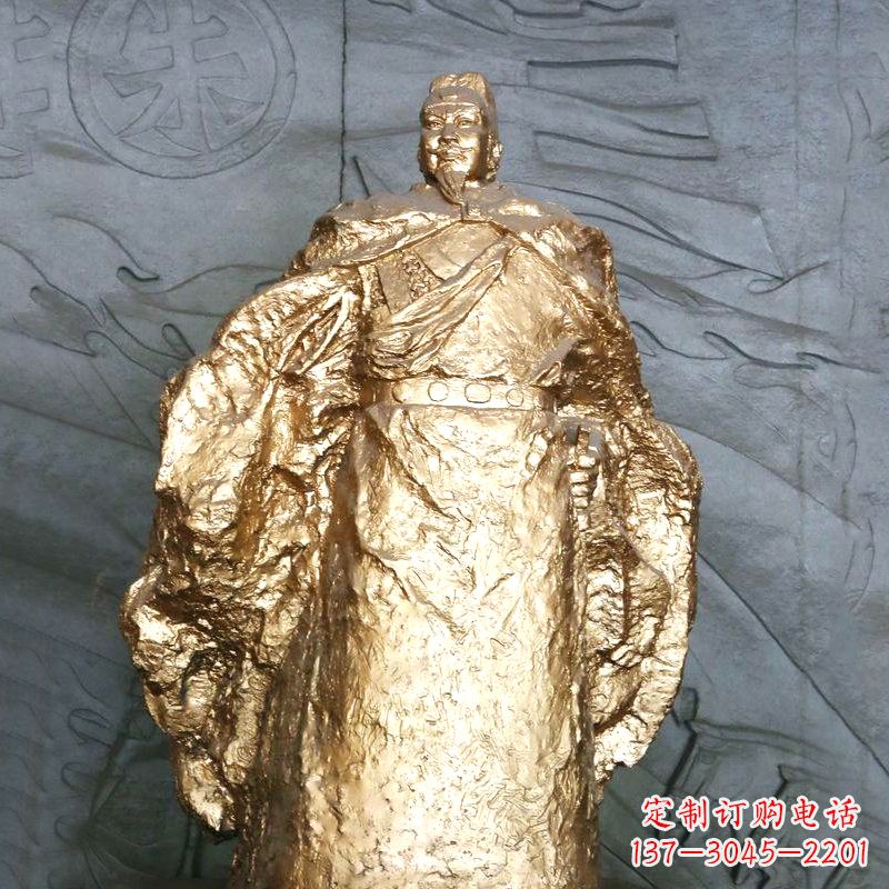保定鎏金明太祖雕像,精美历史纪念品