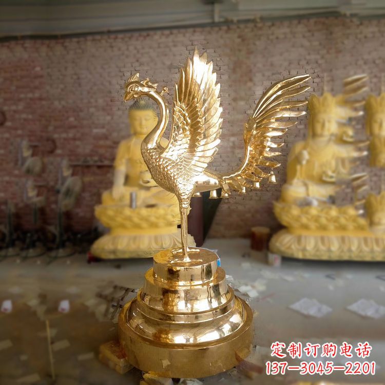 保定丰富神秘的朱雀铜雕摆件