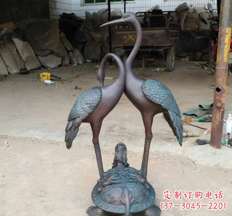 保定龙龟仙鹤铜雕——传承传统,增添福气