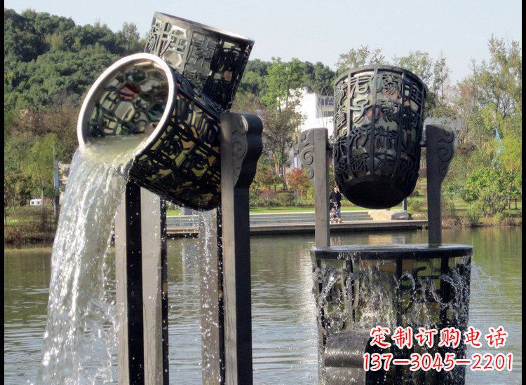 保定高贵典雅的铜雕喷泉
