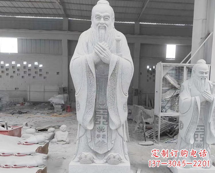 保定精美的孔子雕像,精雕细琢,彰显文明之美