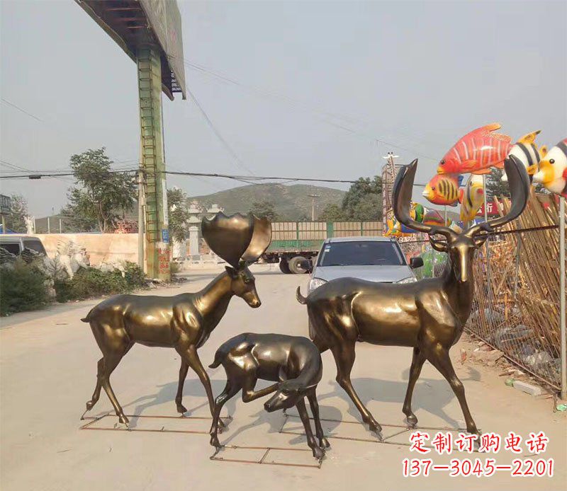 保定优雅古典风格的动物铜雕