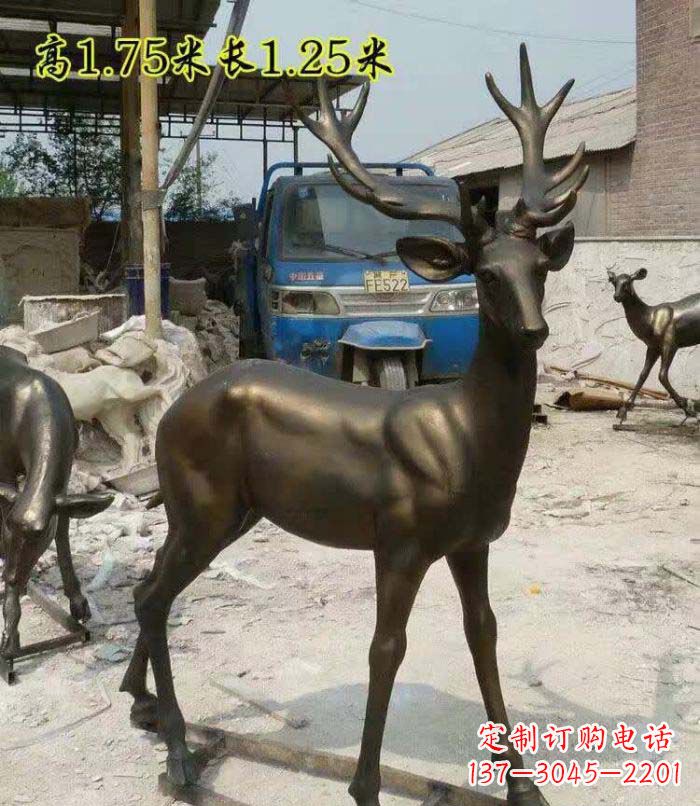 保定鹿铜雕塑
