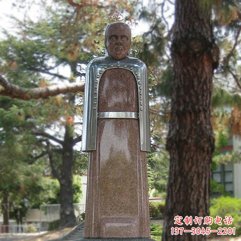 保定纪念伟大的名人:路易斯·巴斯德抽象雕像