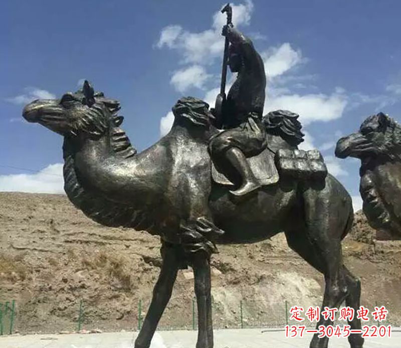 保定骆驼铜雕,雕塑定制制造商