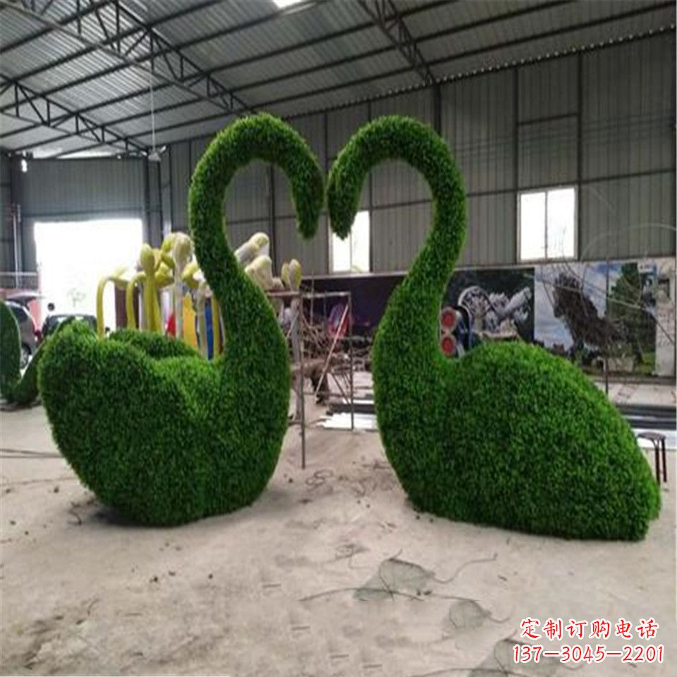 保定绿植抽象特制天鹅雕塑