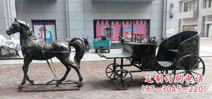保定马车景观铜雕 (2)
