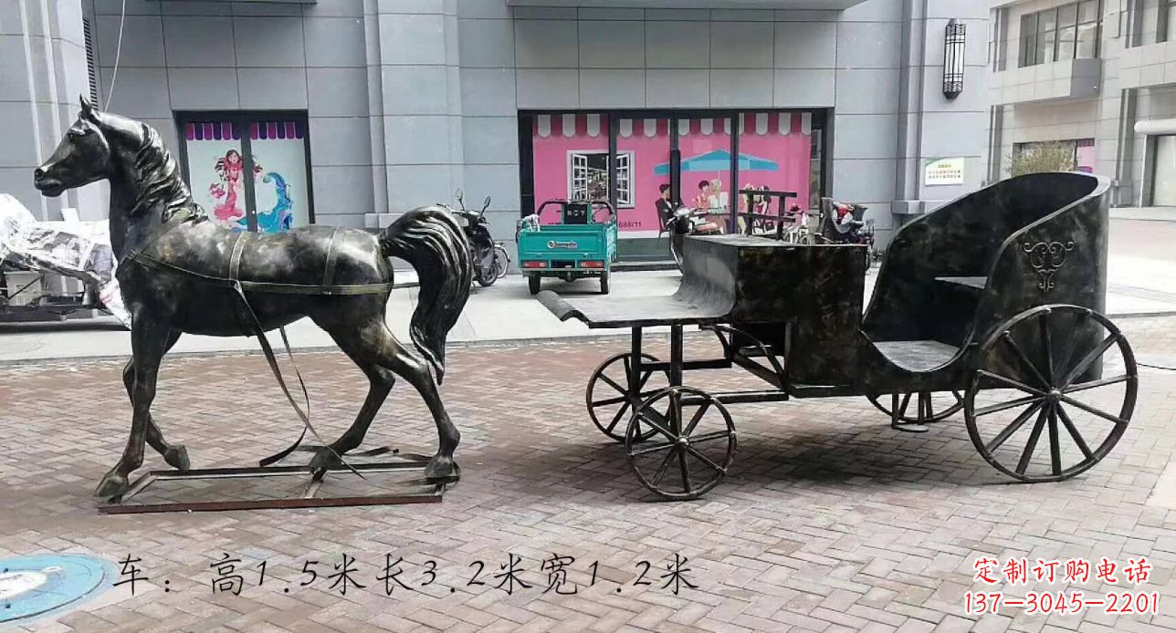保定古典马车雕塑,精致传承礼仪之魂