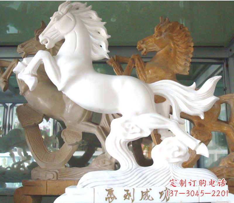 保定精美马到成功景观石雕