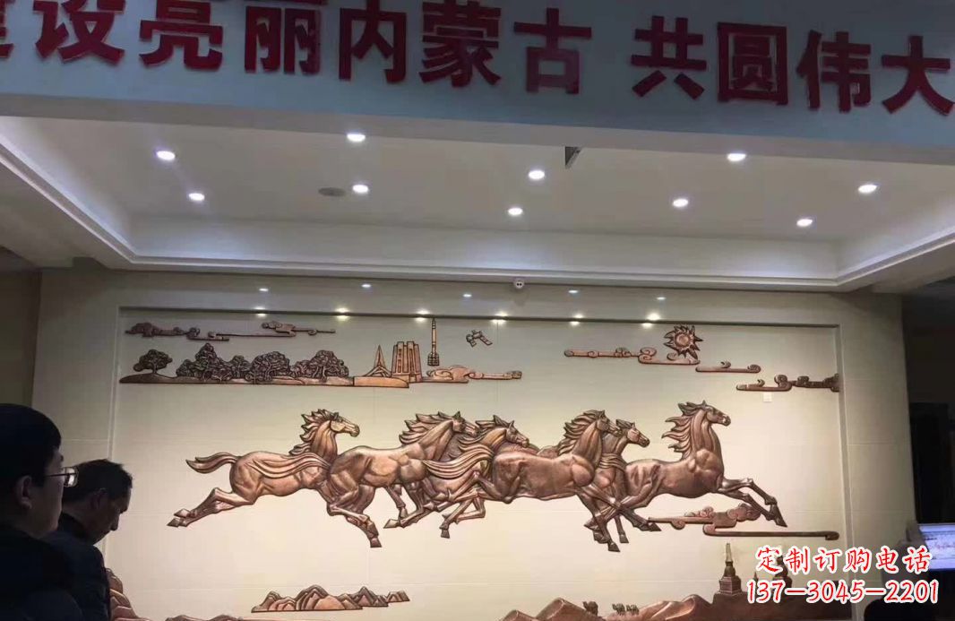 保定完美展示马到成功的铜马雕塑