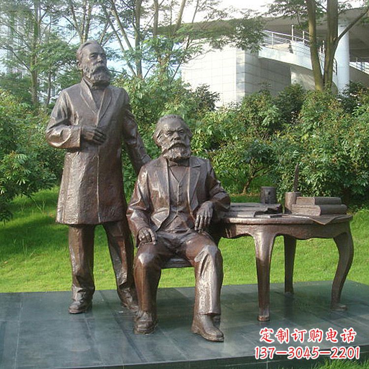 保定恩格斯铜雕塑,现代城市情景细节体现